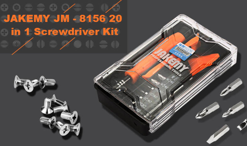 JAKEMY JM - 8156 20 in 1 Screw Driver Hand Tool for Repairing / Disassembling