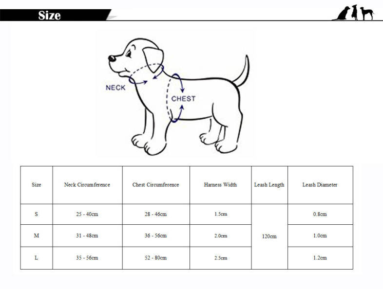 Kimpets Three-piece Suit Adjustable Pet Dog Nylon Leash Harness Rope