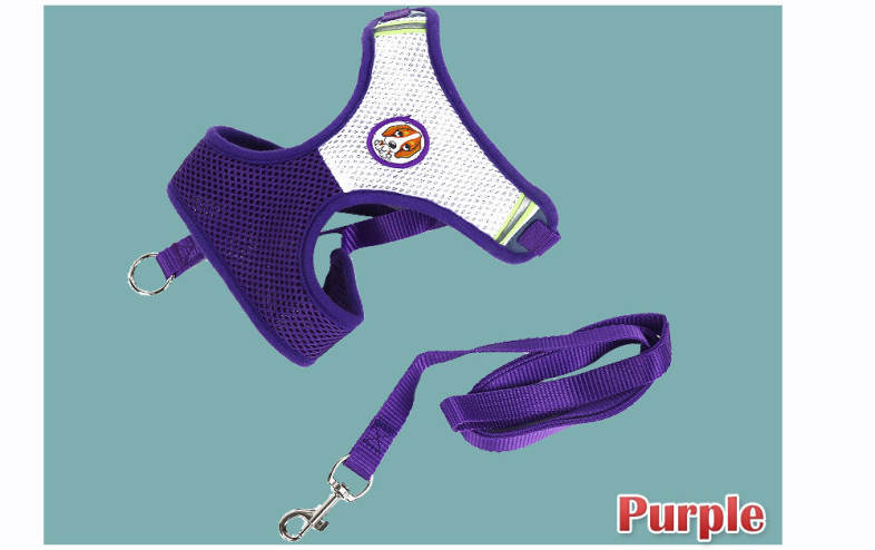 Kimpets Adjustable Dog Vest Mesh Cloth Breathable Pet Harness Leash Strap