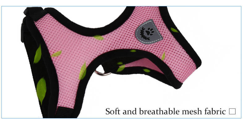 Kimpets Pet Harness Soft Mesh Dog Cat Collar Leash Strap Vest