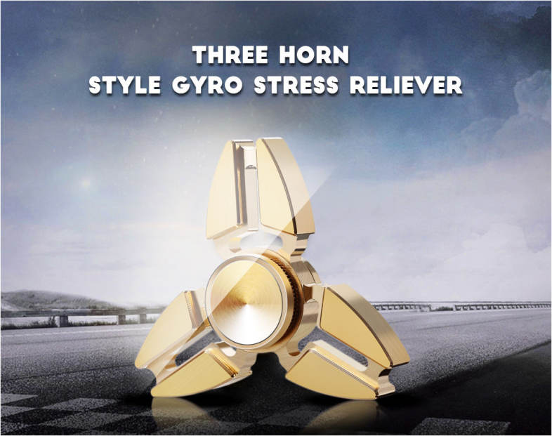 Triangle Copper Gyro Stress Reliever Pressure Reducing Toy for Office Worker
