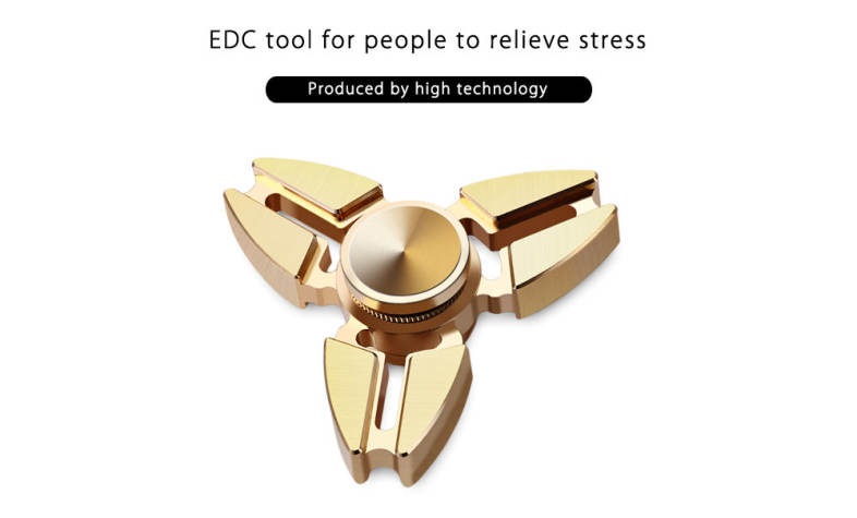 Triangle Copper Gyro Stress Reliever Pressure Reducing Toy for Office Worker