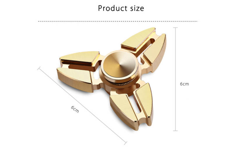 Triangle Copper Gyro Stress Reliever Pressure Reducing Toy for Office Worker
