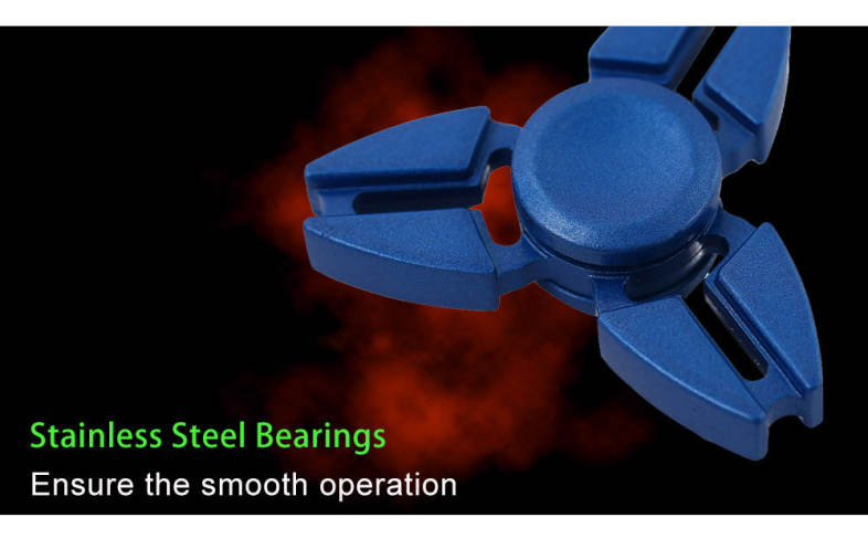 Trilateral Zinc Alloy Hand Spinning Stainless Steel Bearings Finger Toy Stress Reliever Anxiety Reducer Killing Time