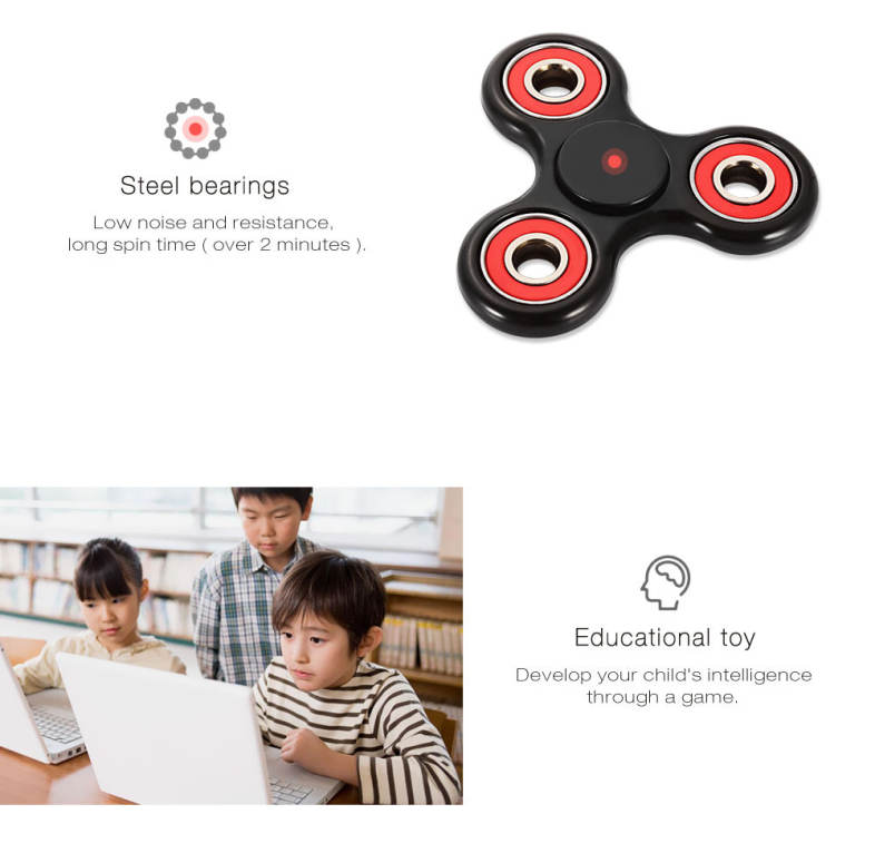 Trilateral Pattern ABS Hand Spinner Steel Bearings Finger Toy Stress Reliever Anxiety Reducer
