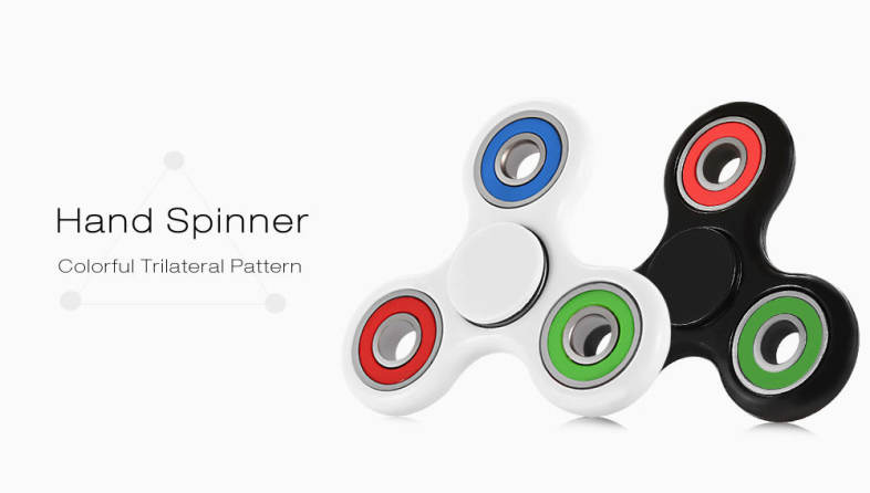 Colorful Trilateral Pattern ABS Hand Spinner Steel Bearings Finger Toy Stress Reliever Anxiety Reducer
