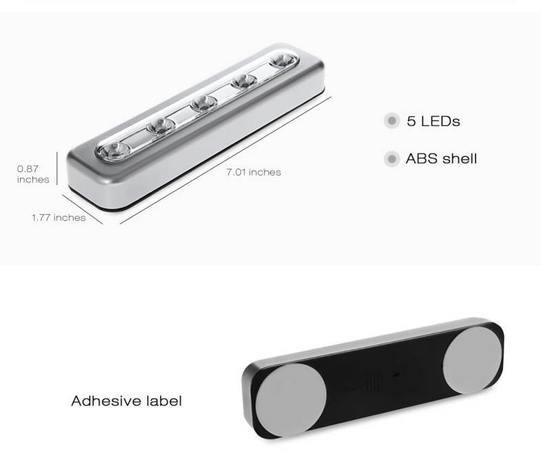 Household LED Rectangle Night Light Reading Lamp