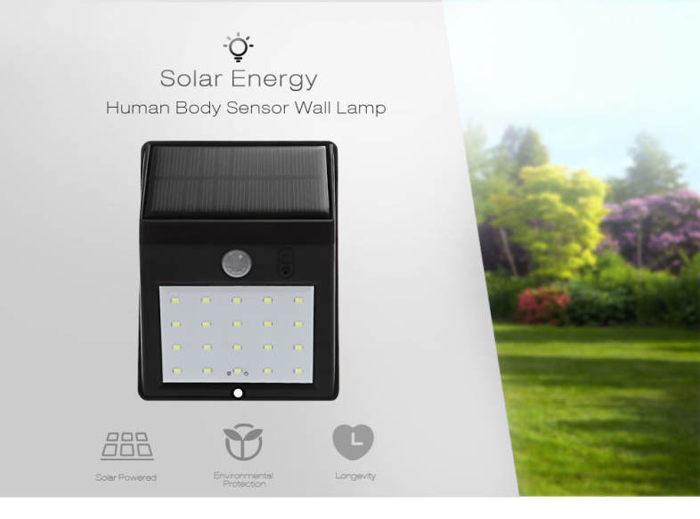 Outdoor Waterproof Solar Human Body Induction Light