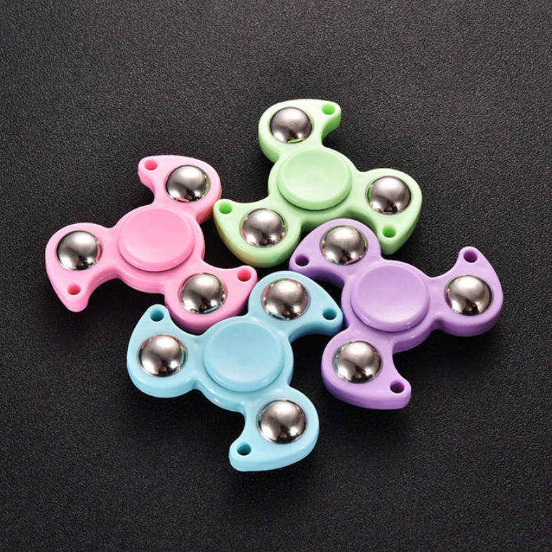 Plastic Finger Gyro Stress Relief Toy Steel Ball Fidget Spinner