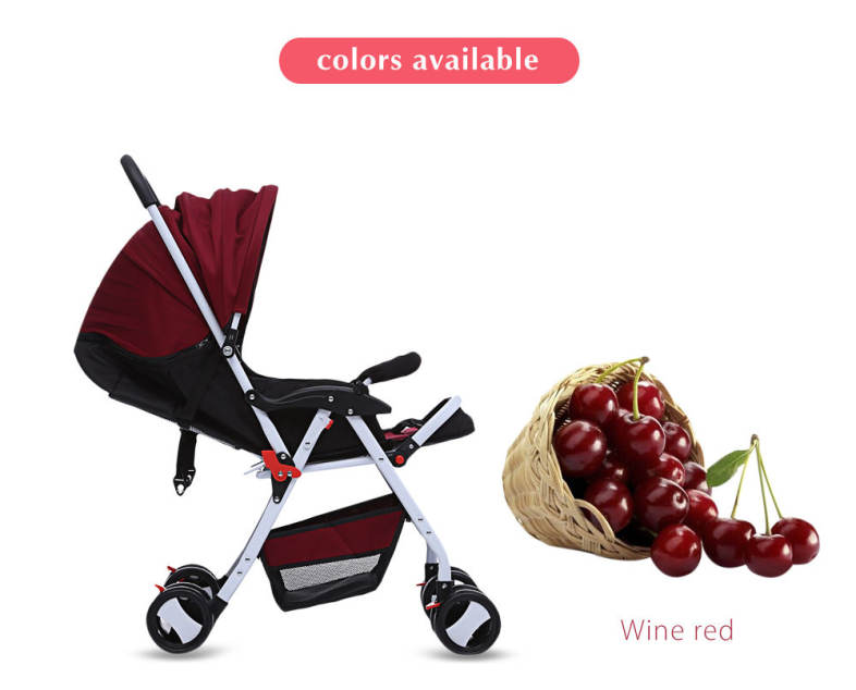 MoonSater 1602 Foldable Pram Portable Baby Stroller with Universal Casters