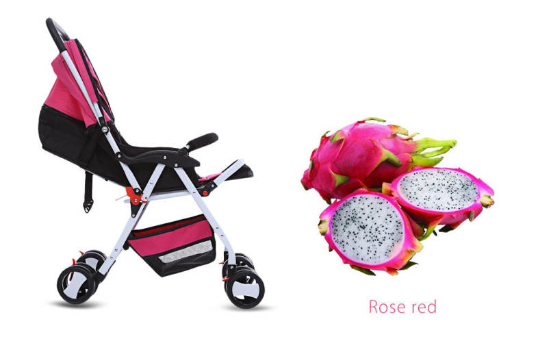 MoonSater 1602 Foldable Pram Portable Baby Stroller with Universal Casters