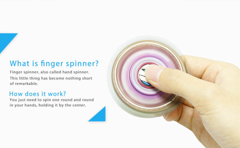 Creative Graffiti Round Finger Spinner Stress Reliever Anxiety Reducer Hand Toy