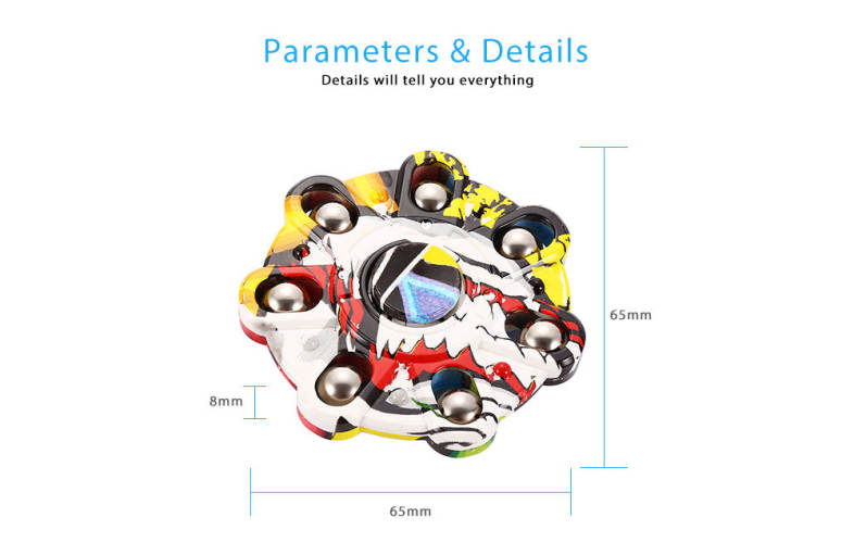 Creative Graffiti Round Finger Spinner Stress Reliever Anxiety Reducer Hand Toy