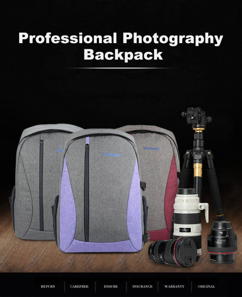 PROWELL DC21439 DSLR Camera Photography Backpack