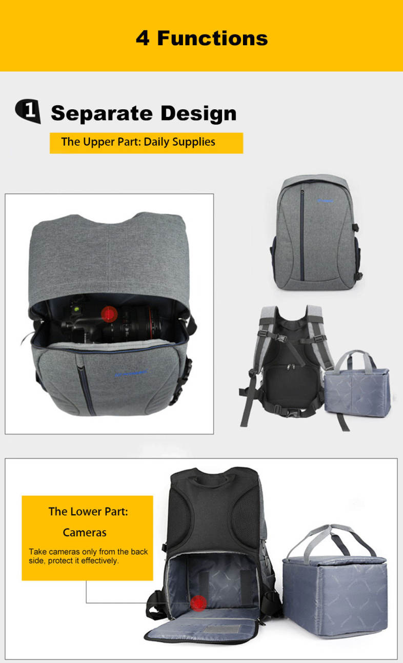 PROWELL DC21439 DSLR Camera Photography Backpack