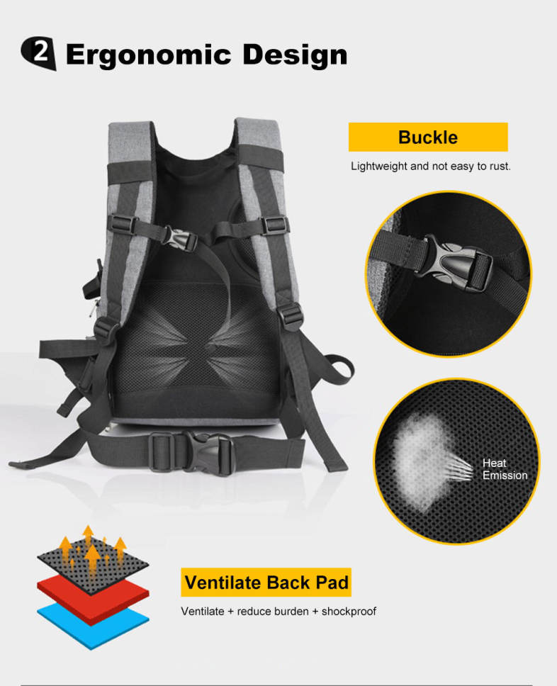 PROWELL DC21439 DSLR Camera Photography Backpack