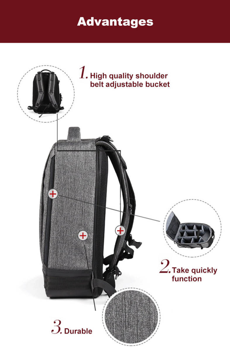 PROWELL DC22095 DSLR Camera Photography Backpack