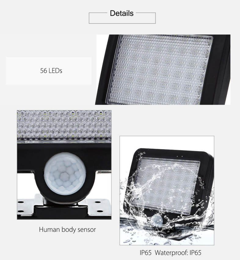 Solar Human Body Sensor Outdoor Wall Lamp