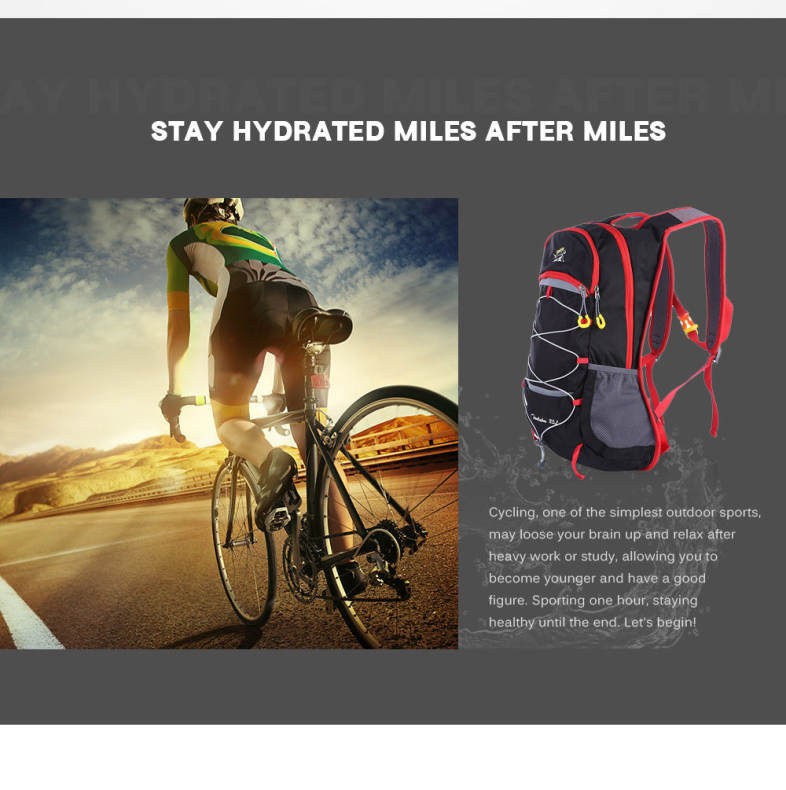 Tanluhu Outdoor 25L Adult Water Resistant Cycling Backpack Hydration Pack for Climbing Running Hiking