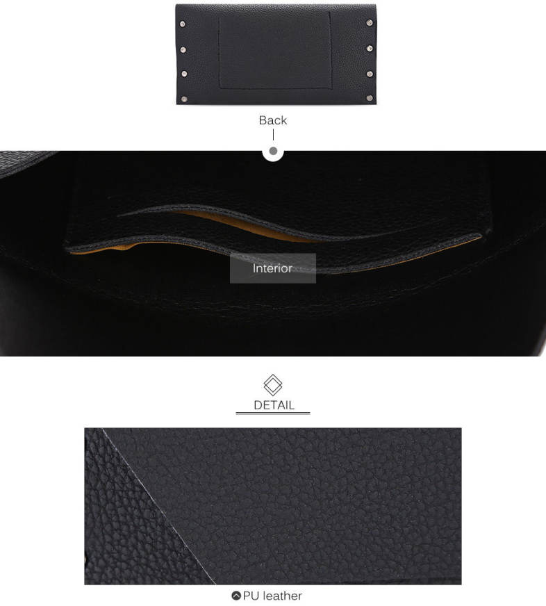 Guapabien Simple Design Rivet Clutch Wallet Card Holder for Women