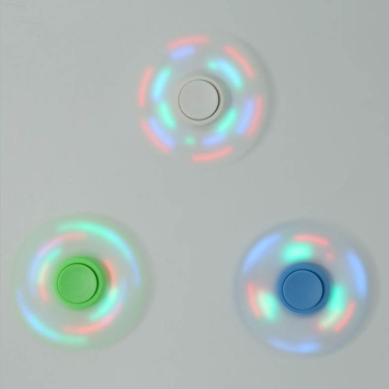 Fiddle Toy Colorful Flashing LED Lights Bat Fidget Spinner