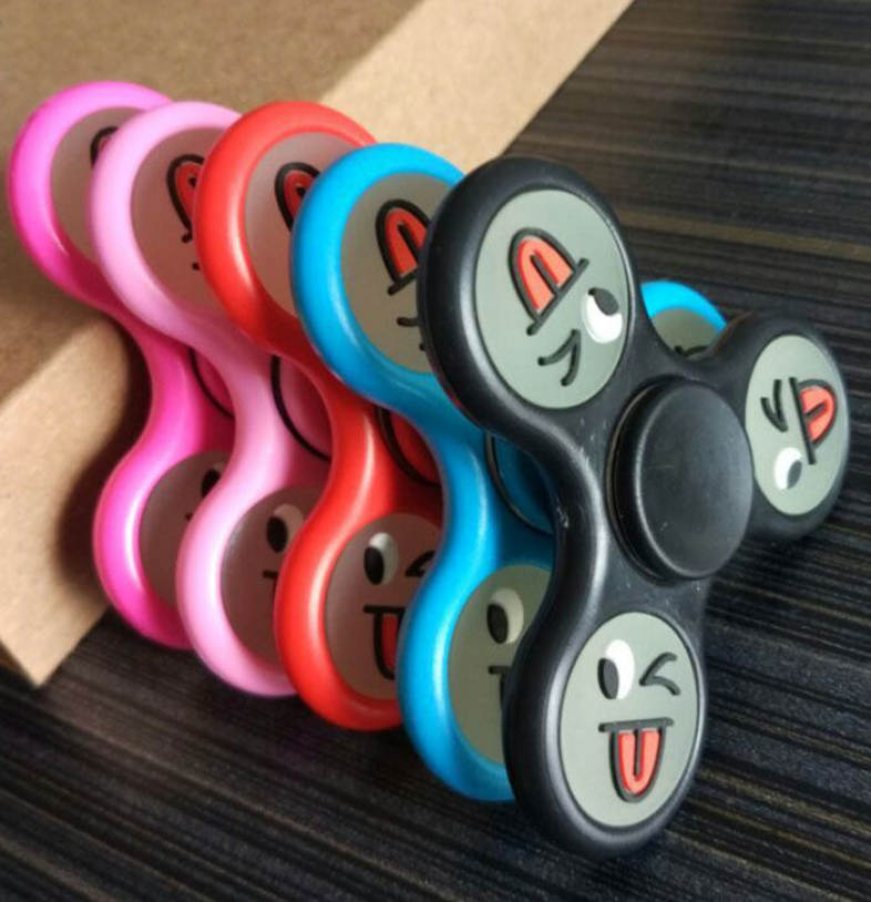 Smiling Face Stree Relief Toy Triangle Fidget Spinner