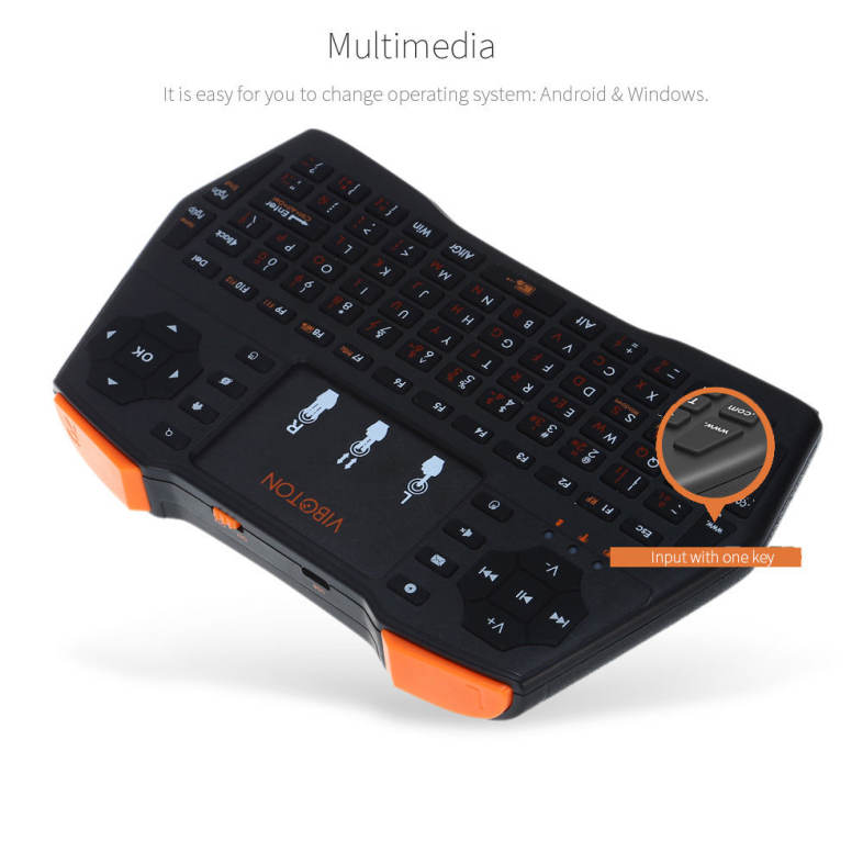 VIBOTON i8 Plus Handheld Wireless Keyboard with Touch Pad
