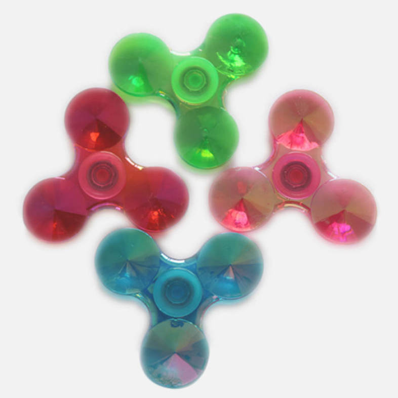 Fiddle Toy EDC Sparkle Plastic Fidget Spinner