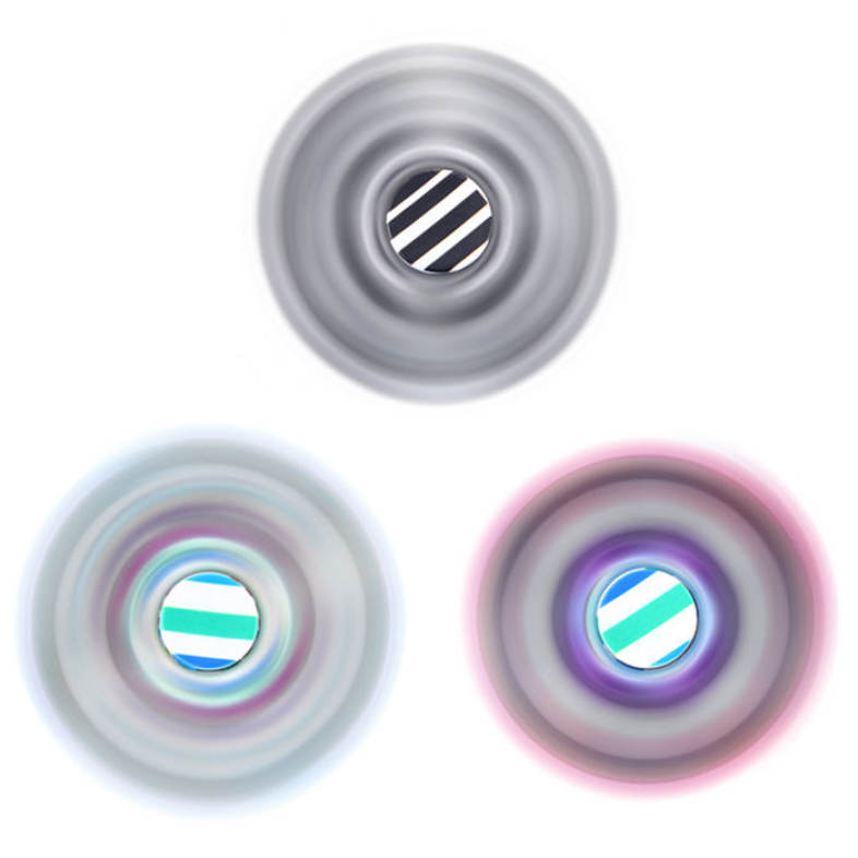 Focus Toy Triangle Striped Finger Gyro Fidget Spinner