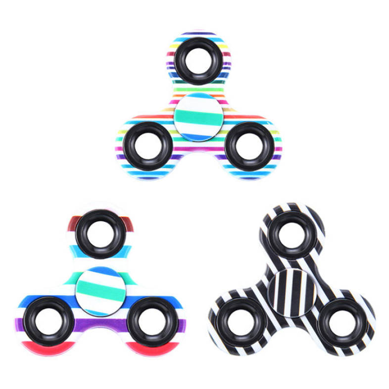 Focus Toy Triangle Striped Finger Gyro Fidget Spinner