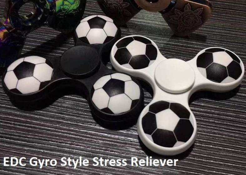 Fiddle Toy Soccer Pattern Finger Gyro Fidget Spinner