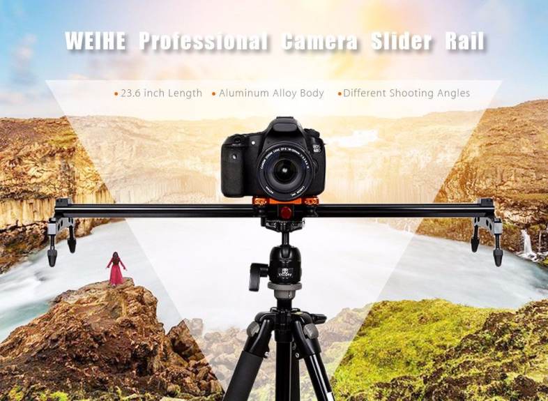 WEIHE WH527 60cm Video Camera Slider Rail Dolly Track Camcorder