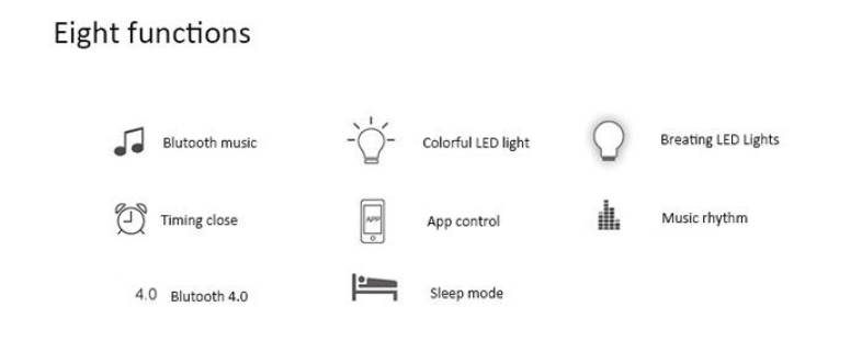 L101 Electronic E27 3000-6000K Wireless LED Ball Bulb with App Control Bluetooth 4.0 Speaker