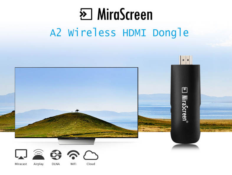 MiraScreen A2 Wireless HDMI Dongle Media TV Stick Support Miracast Airplay DLNA