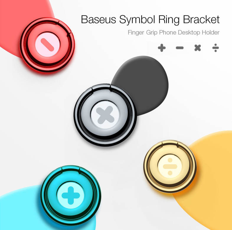 Baseus Symbol Ring Phone Stand Finger Grip Holder Car Mount Buckle Bracket