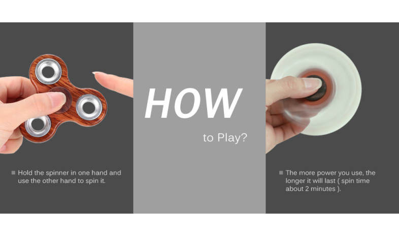 DIY Rosewood Trilateral Pattern Hand Spinner Steel Bearings Finger Toy Stress Reliever Anxiety Reducer