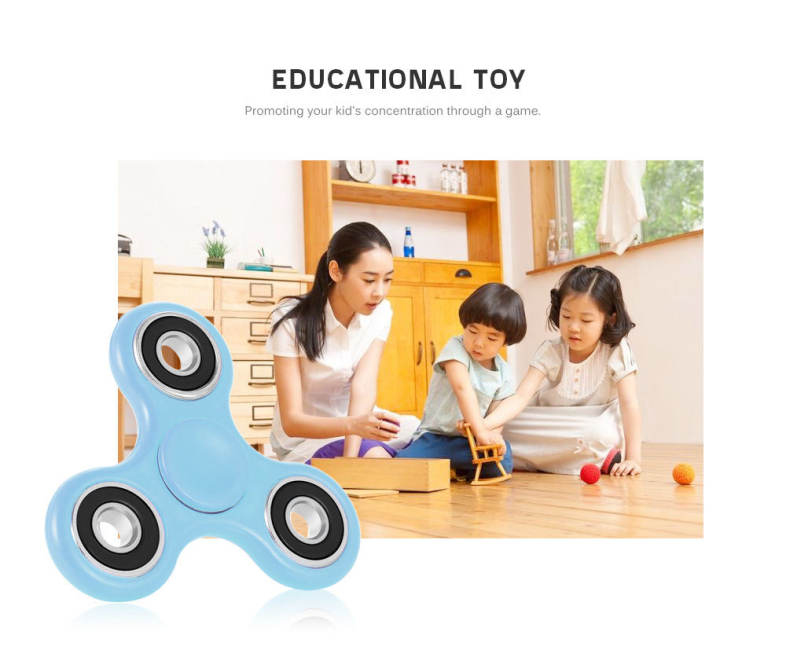 Homochromy Trilateral Pattern ABS Hand Spinner Steel Bearings Finger Toy Stress Reliever Anxiety Reducer