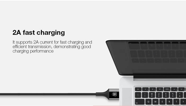 Baseus Shining Cable 8 Pin with Jet Metal Transfer Data Synchronization Charging Cord 1M