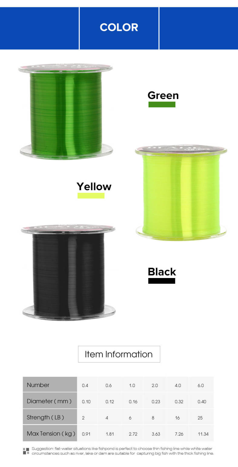 Seaknight 500M Nylon Fishing Line 2 - 25 LB Angling Accessories