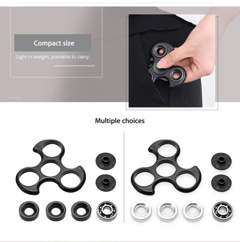 DIY Leaf Trilateral Pattern ABS Hand Spinner Steel Bearings Finger Toy Stress Reliever Anxiety Reducer