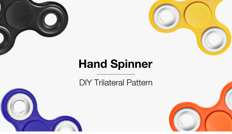 DIY Homochromy Trilateral Pattern ABS Hand Spinner Steel Bearings Finger Toy Stress Reliever Anxiety Reducer