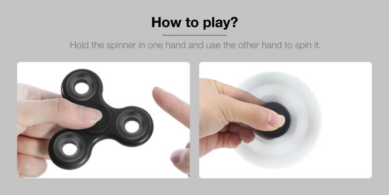 DIY Homochromy Trilateral Pattern ABS Hand Spinner Steel Bearings Finger Toy Stress Reliever Anxiety Reducer