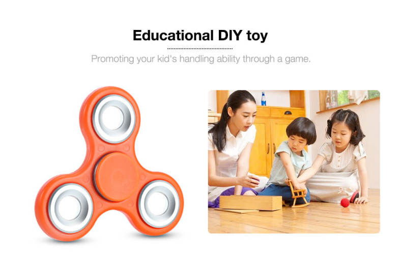 DIY Homochromy Trilateral Pattern ABS Hand Spinner Steel Bearings Finger Toy Stress Reliever Anxiety Reducer