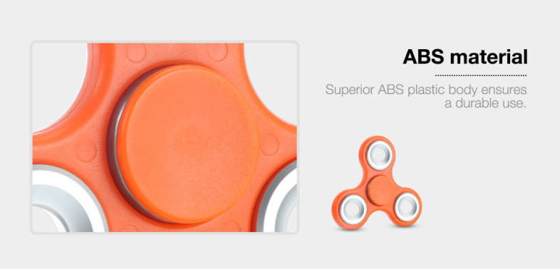DIY Homochromy Trilateral Pattern ABS Hand Spinner Steel Bearings Finger Toy Stress Reliever Anxiety Reducer
