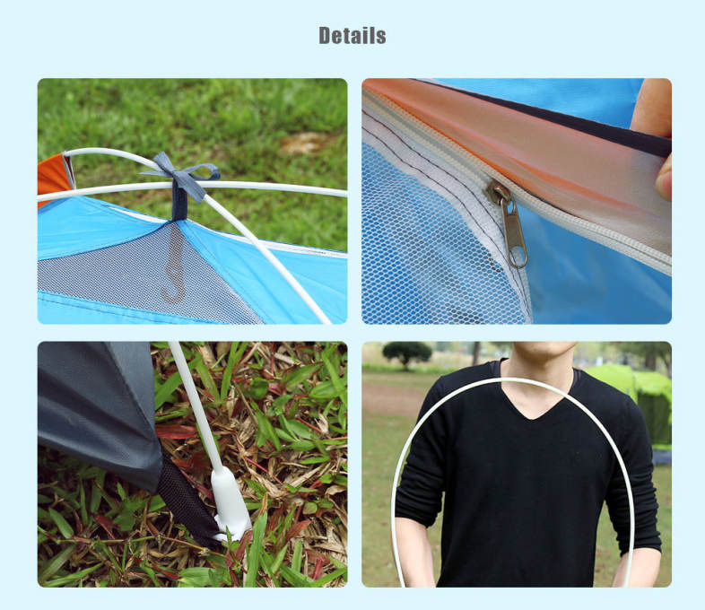 SHENGYUAN Outdoor Water Resistant Automatic Instant Setup Two Doors 3 - 4 Person Camping Tent with Canopy