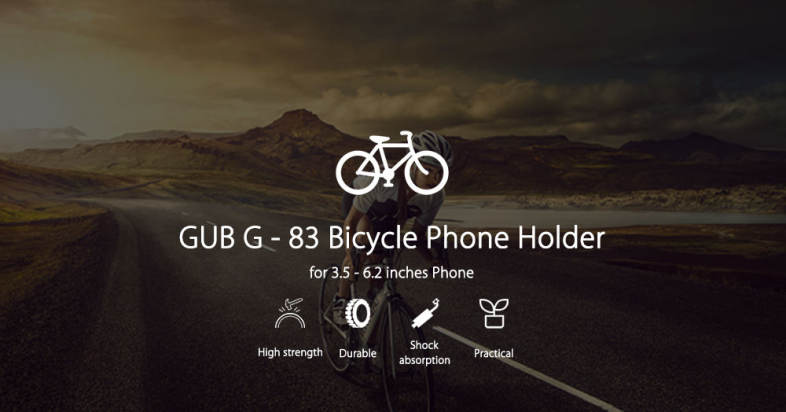 GUB G - 83 Bicycle Handlebar Bike Phone 3.5 - 6.2 inch Mount Cycling Holder Stand for Smart Mobile Cellphone