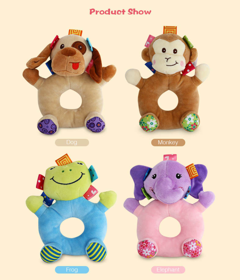 Sozzy Cartoon Animal Baby Handbell Toy