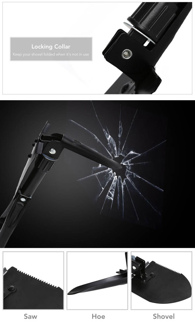 Multifunctional Outdoor Folding Shovel Camping Survival Tool