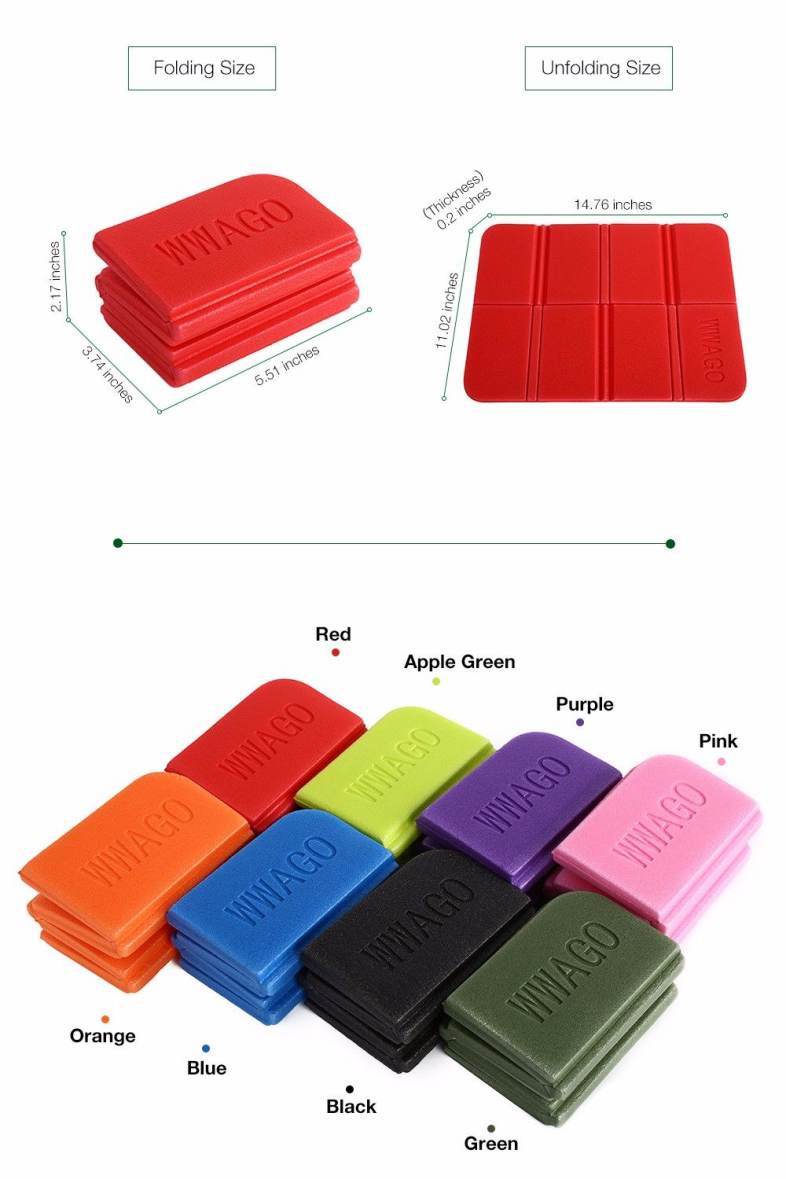 WWAGO Outdoor Folding Camping XPE Cushion Waterproof Sitting Mat