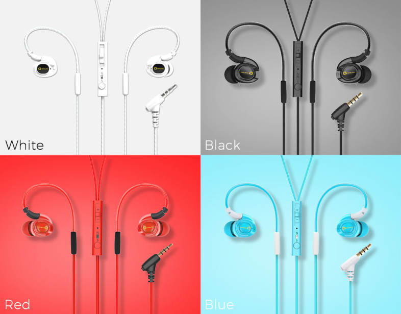 Qinlian QY501 3.5MM Stereo Wired In-ear Earphones